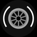 Formula 1 tire icon