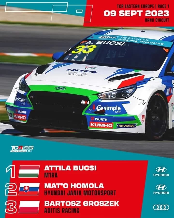 TCR Eastern Europe - Pole, main race win with rookie driver A. Bucsi - M1RA